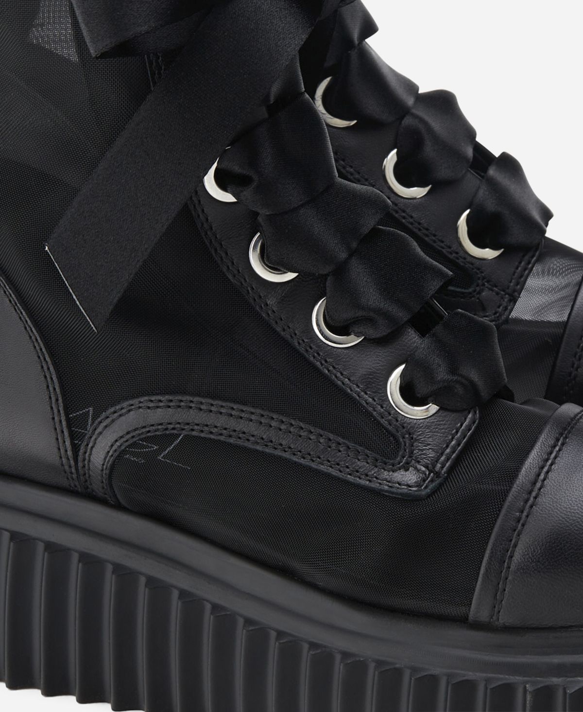 Leather and mesh ankle boots Black Iggy Ghost | AGL Shoes
