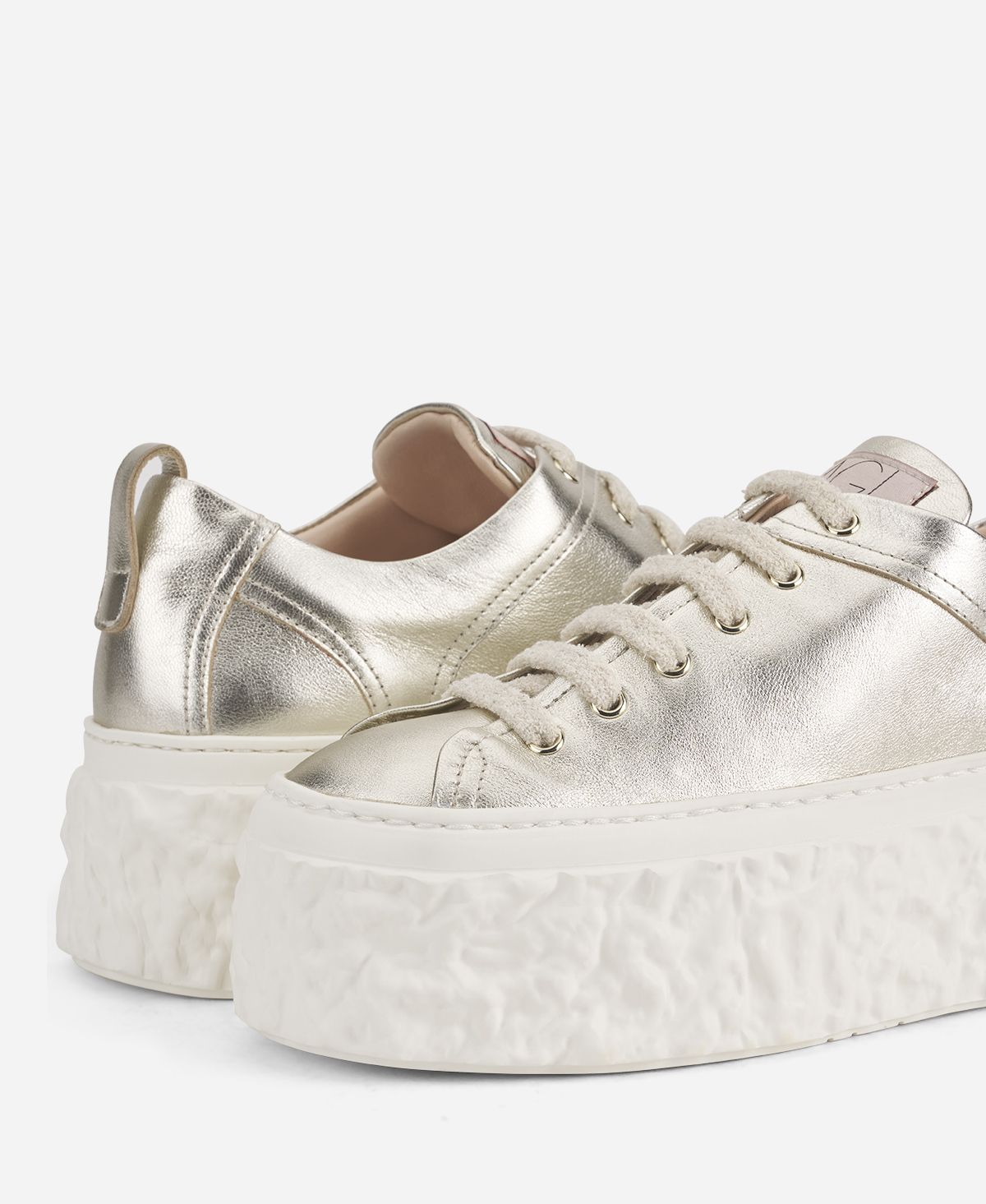 Sneaker with platform Platinum Magma | AGL Shoes