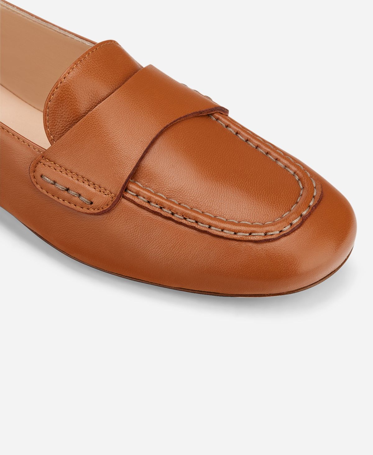 Leather moccasin Cognac Mara Pure | AGL Shoes