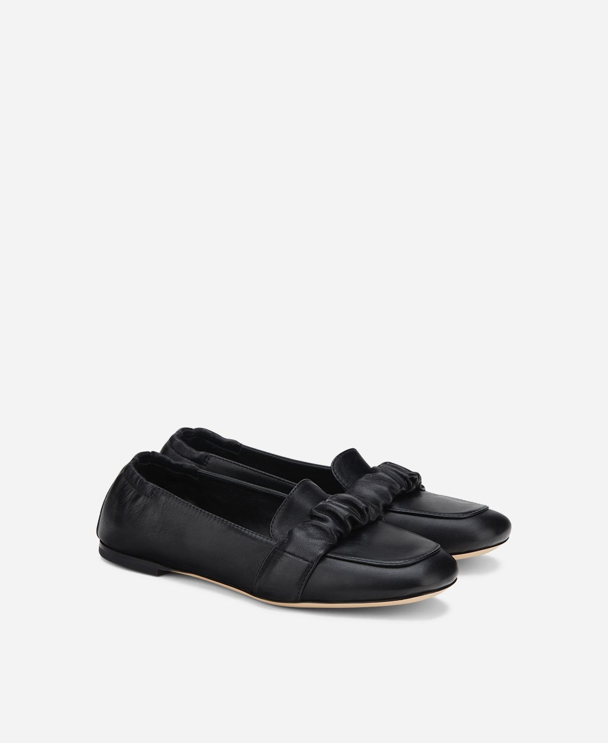 Moccasin with rouche Black Marla | AGL