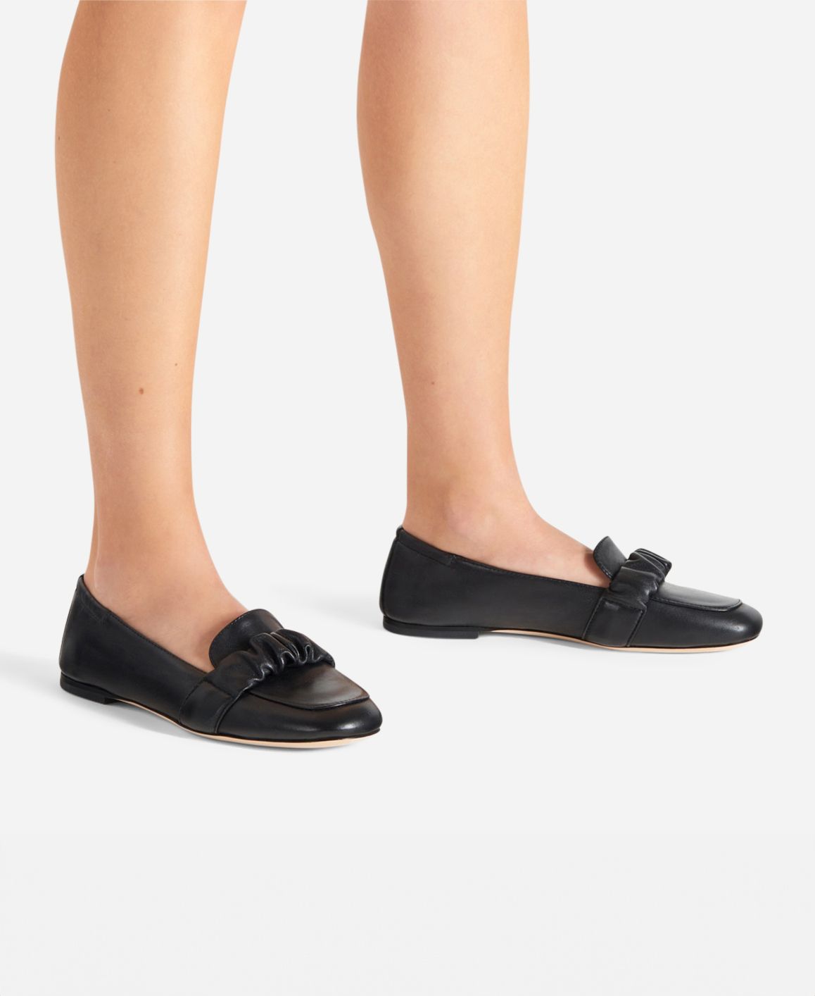 Moccasin with rouche Black Marla | AGL