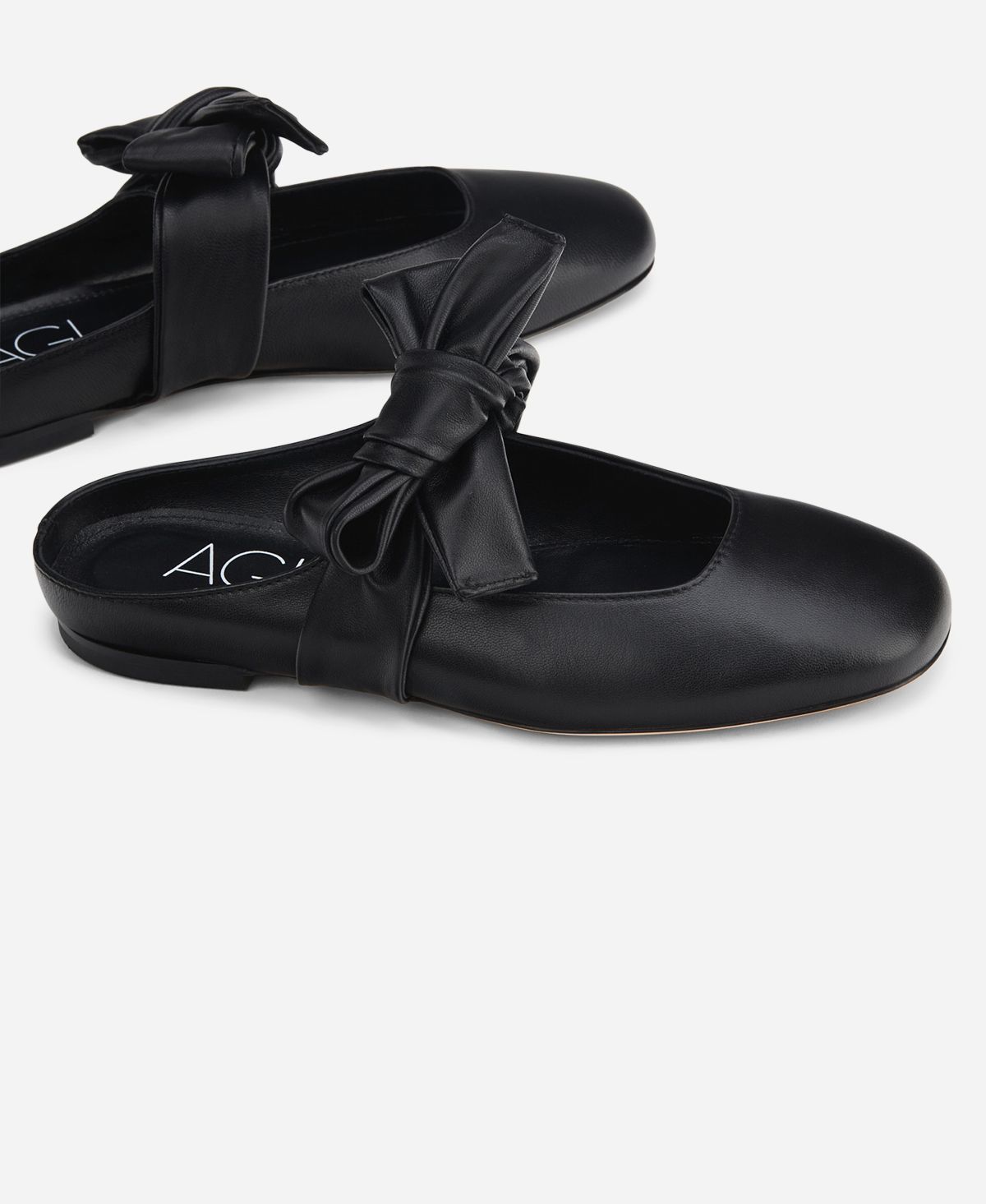 Mule mit Maxischleife Schwarz Cindy Mule Ribbon | AGL
