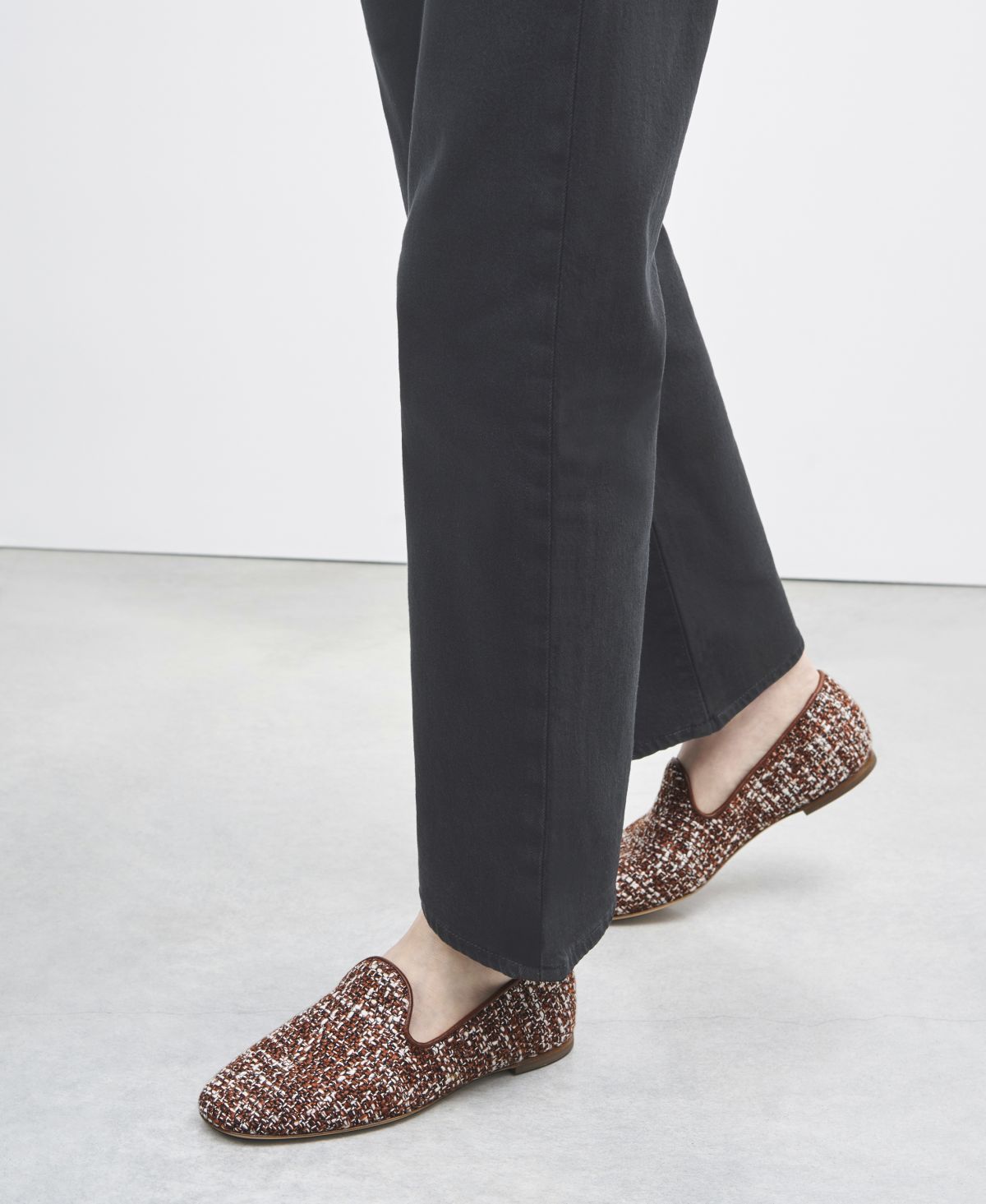 Tweed loafer Cognac Melange | AGL Shoes