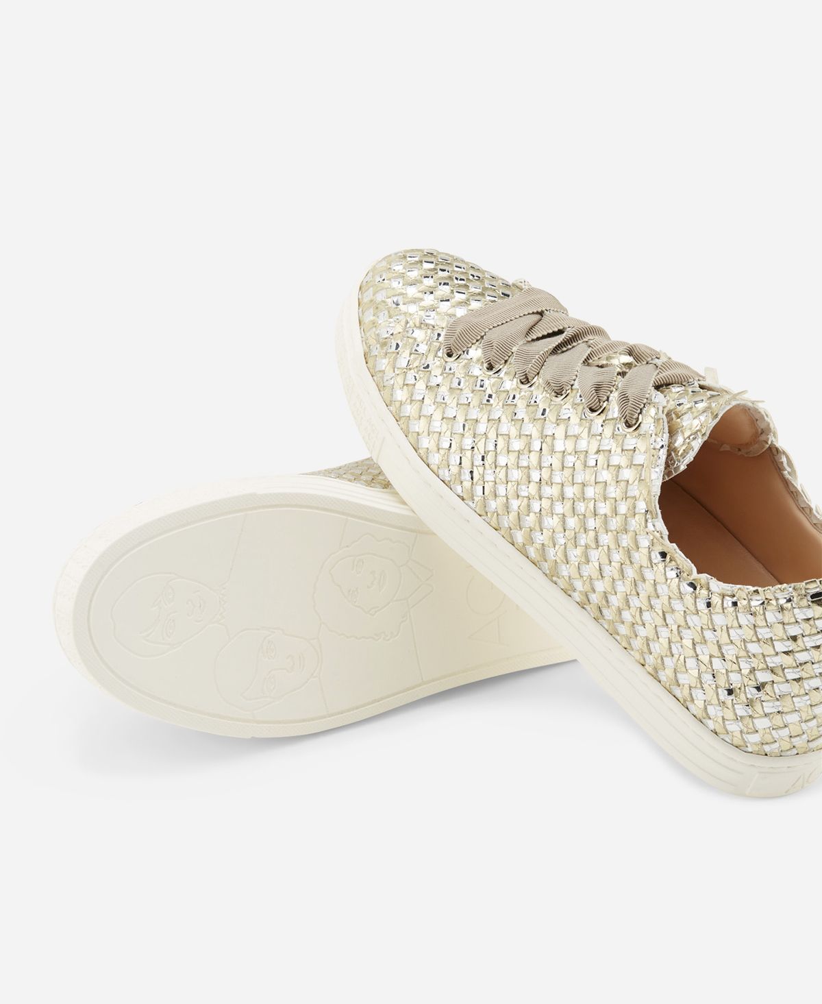 Sneaker aus recyceltem Leder Silber Gaia Upcycle | AGL 