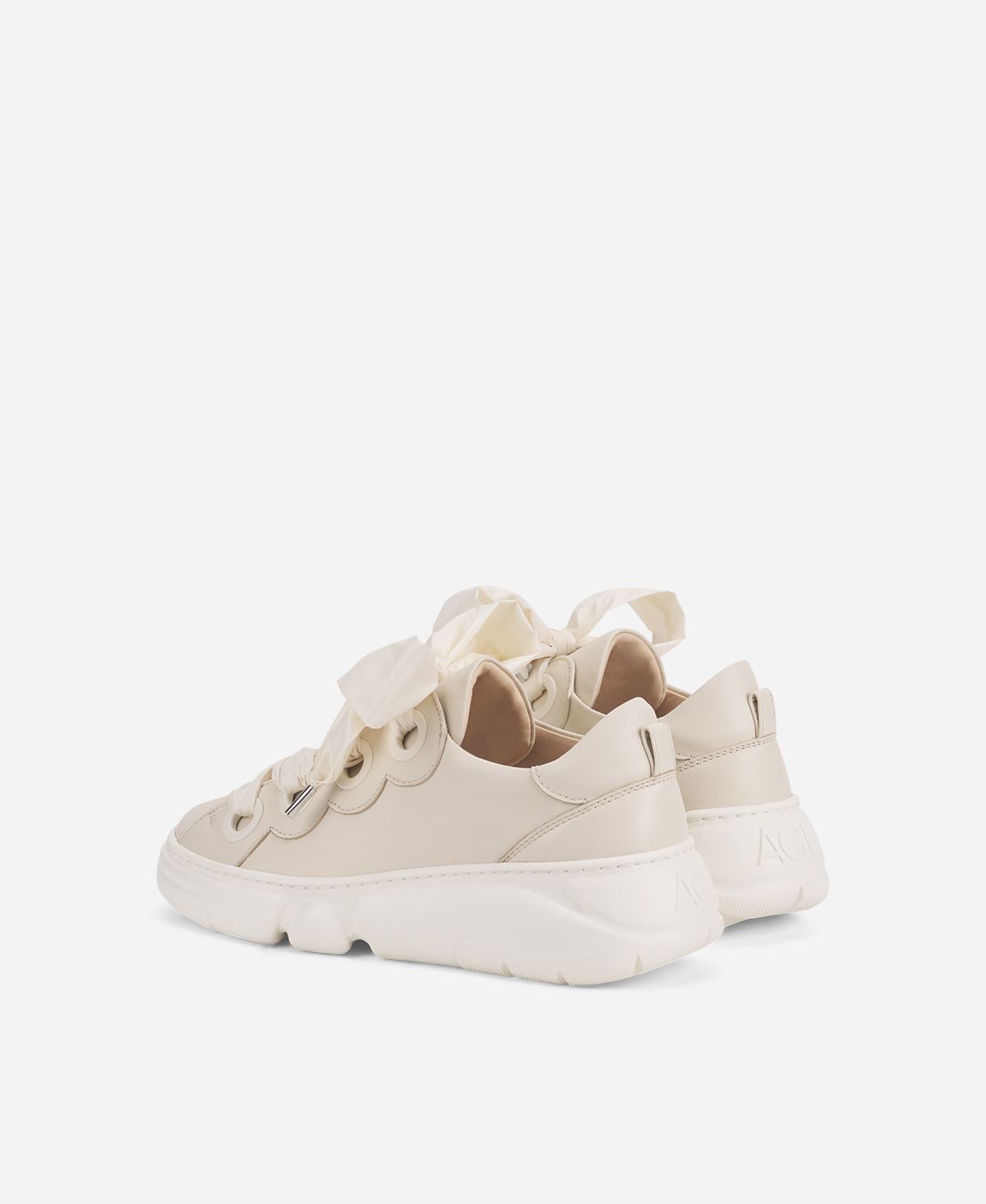 Sneaker with maxi laces Ivory Magic Bubble | AGL Shoes