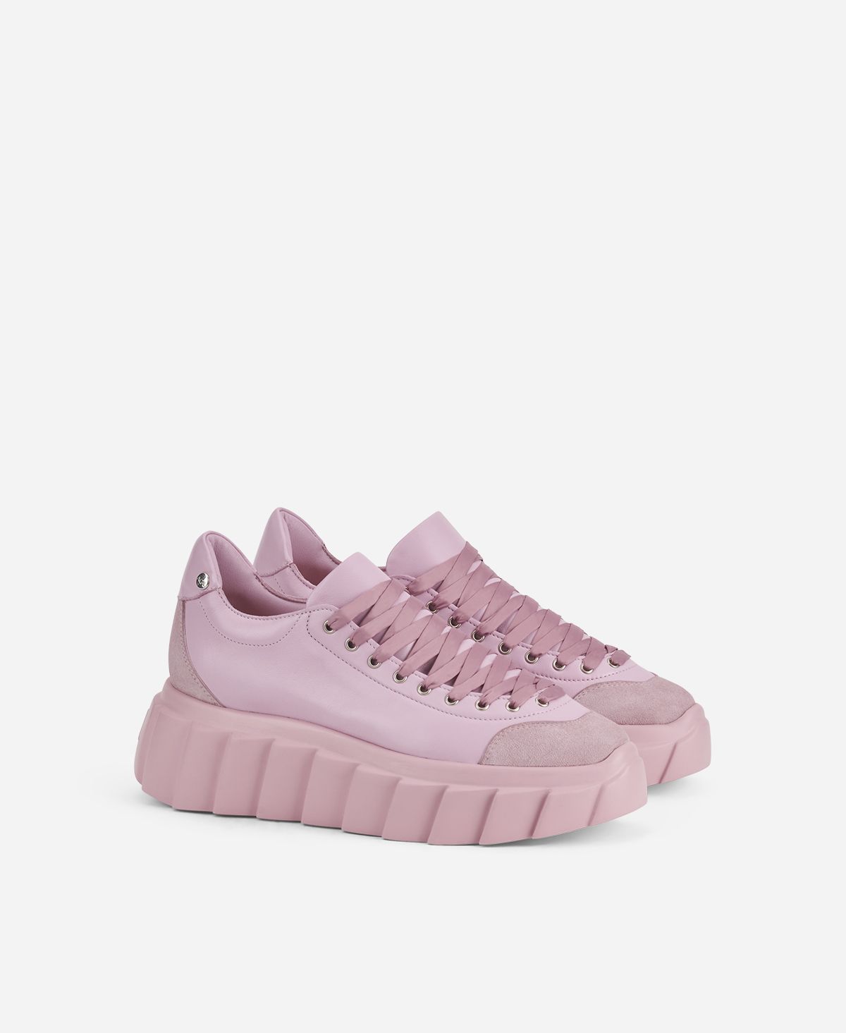 Leather sneaker Pink Blondie Ties | AGL Shoes