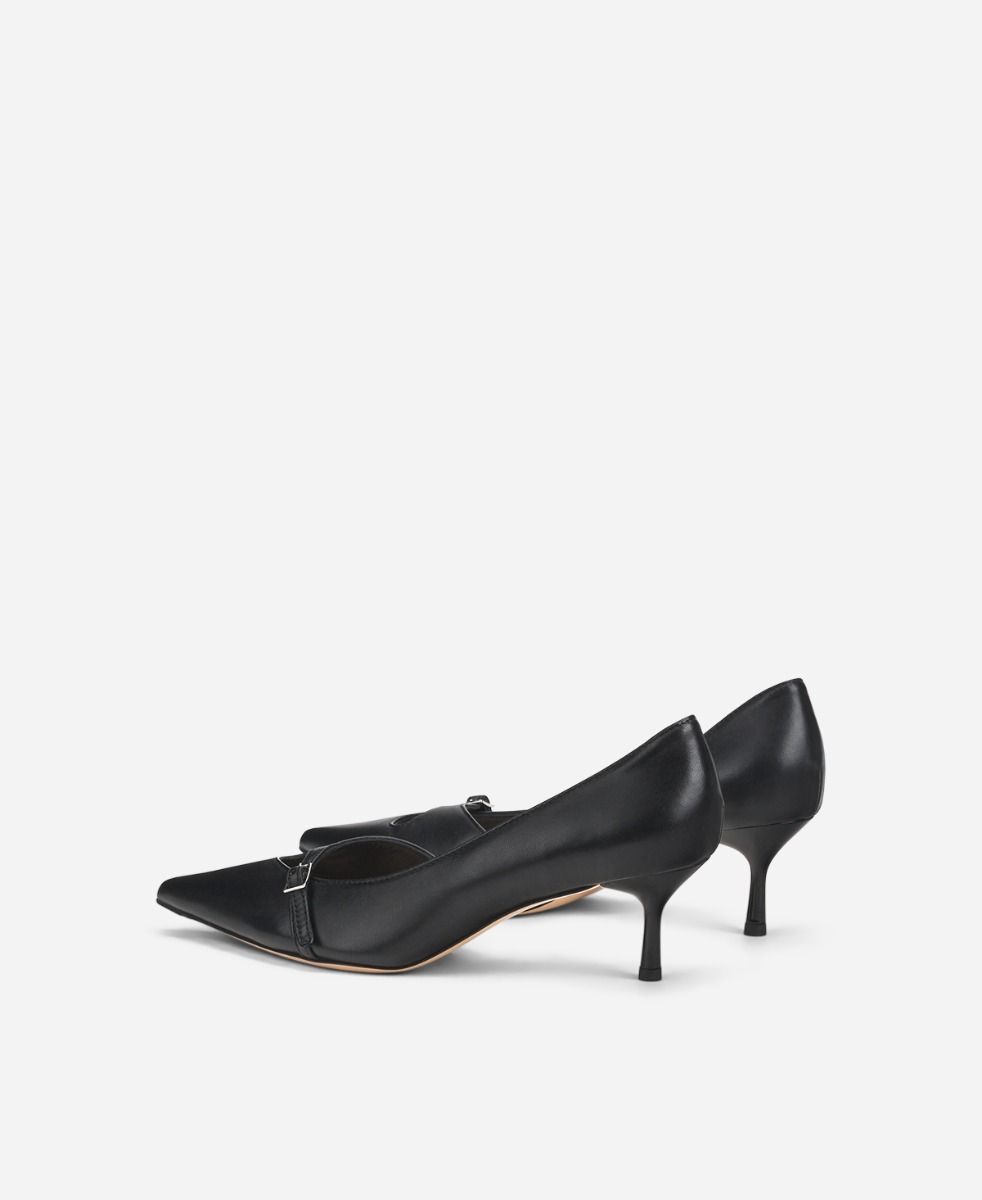 Asymmetrical pump Black Stana Pump | AGL Shoes