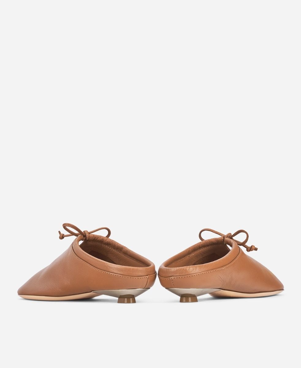 Leather mule Cognac Abe Easy | AGL Shoes