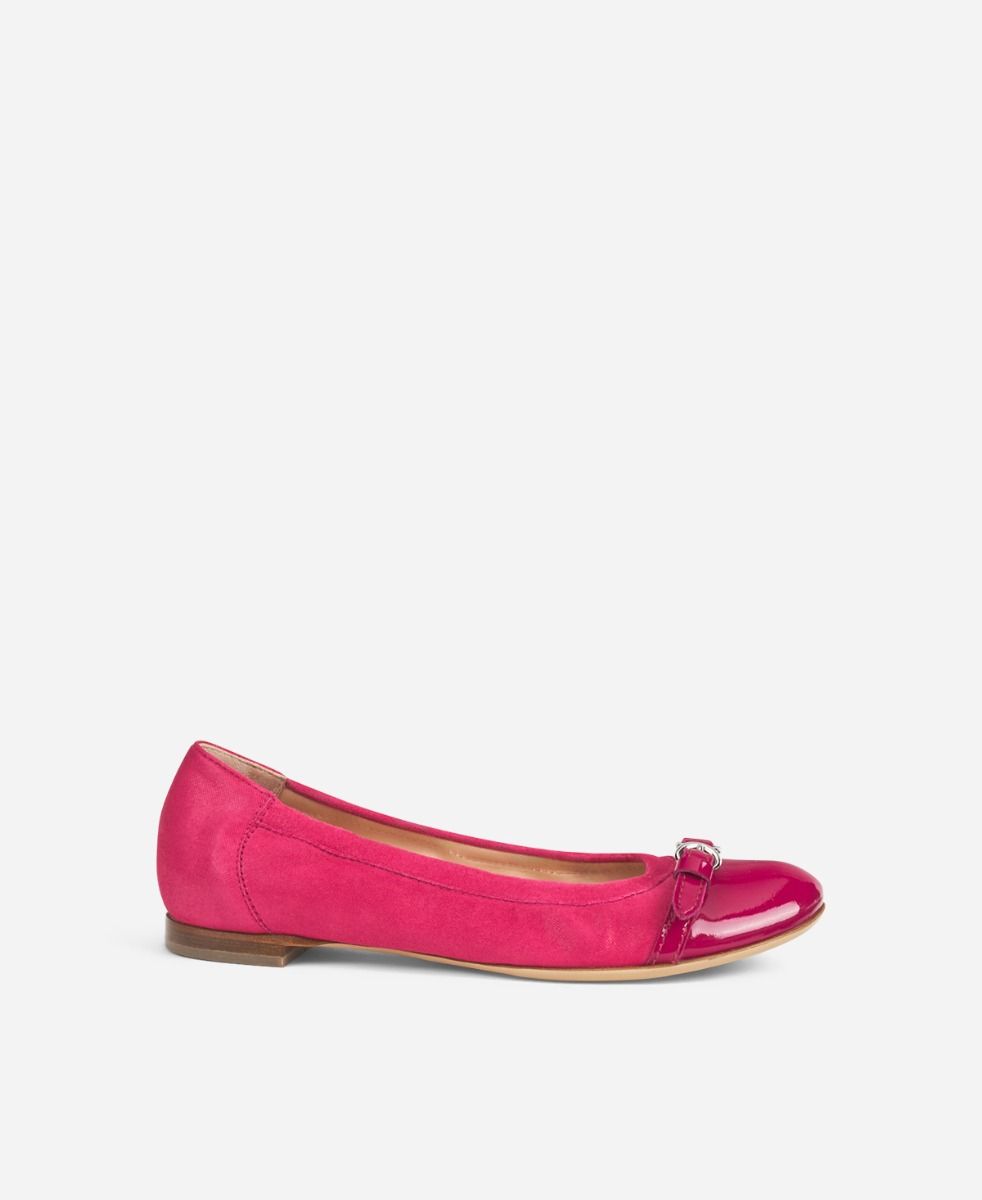 アンジュ Cap toe ballet flat Fucsia Monika | AGL Shoes