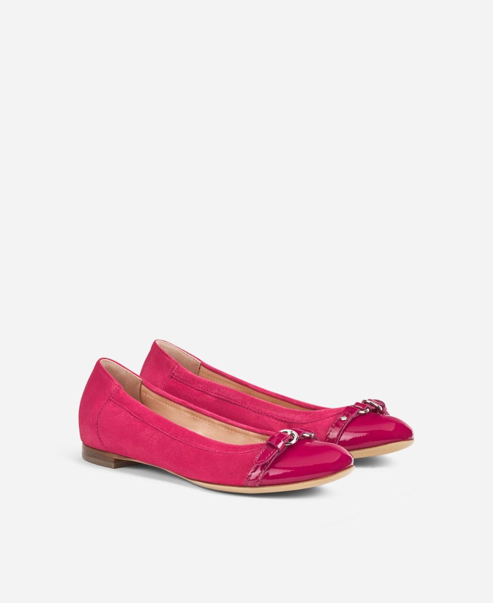 Cap toe ballet flat Fucsia Monika | AGL Shoes