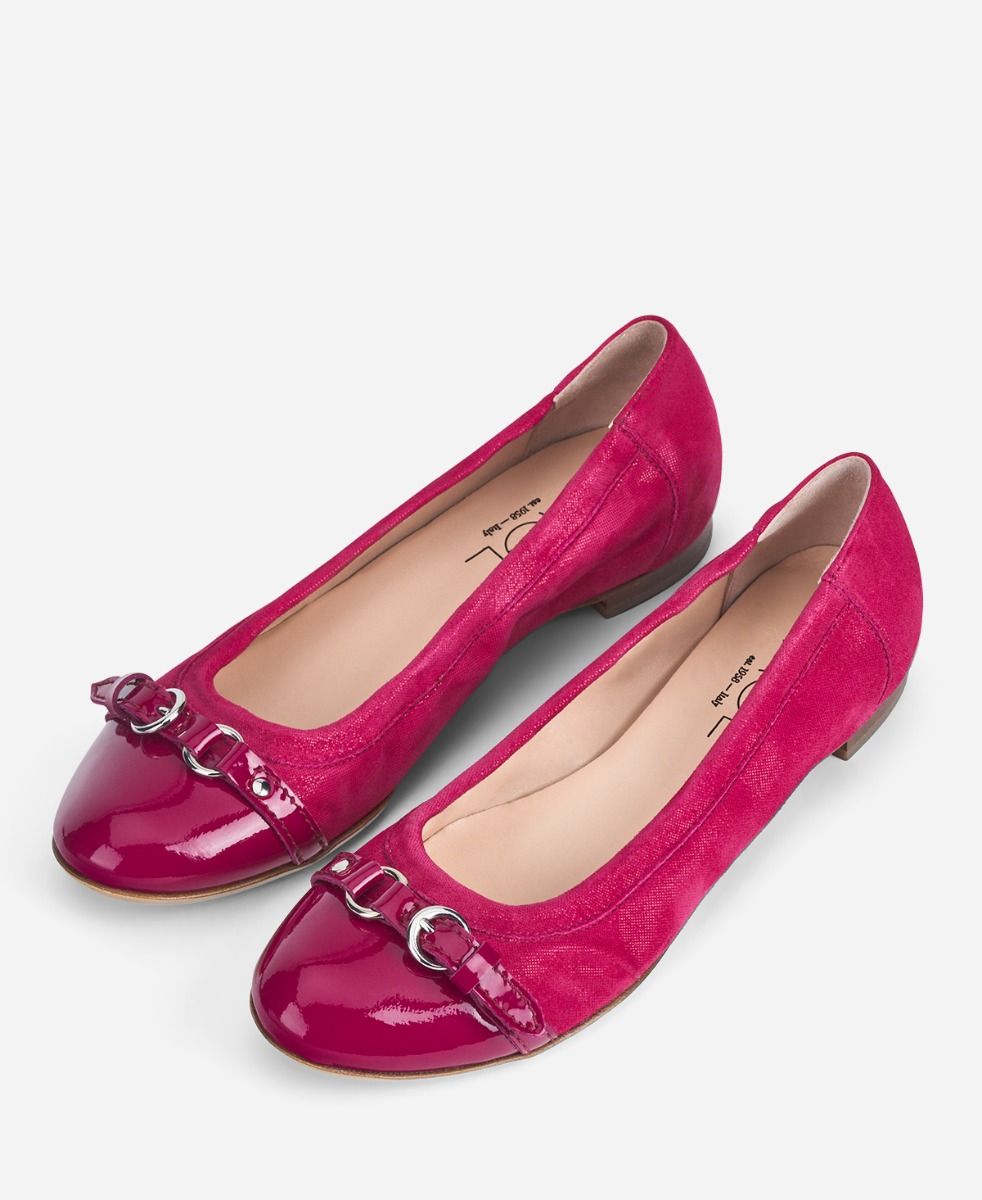 Cap toe ballet flat Fucsia Monika | AGL Shoes