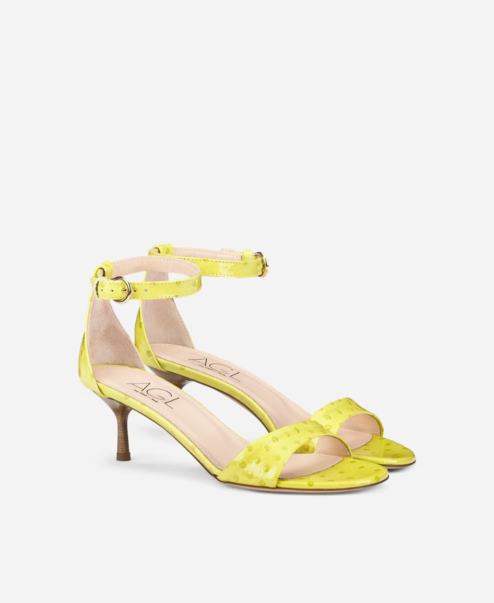 Heeled sandal Yellow ANNABEL | AGL Shoes