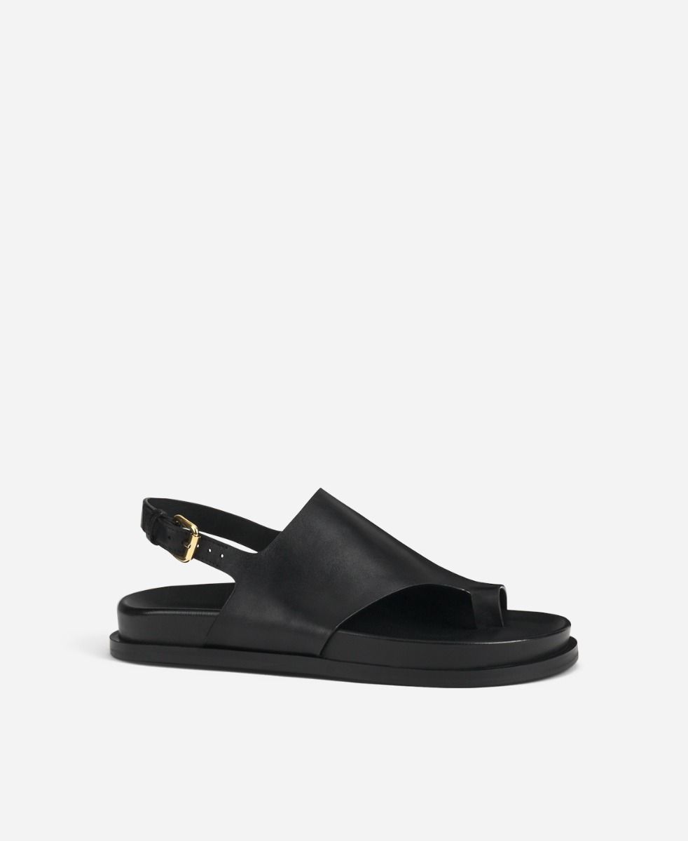 Asymmetrical thong Black Cristina Flip-Flops | AGL Shoes