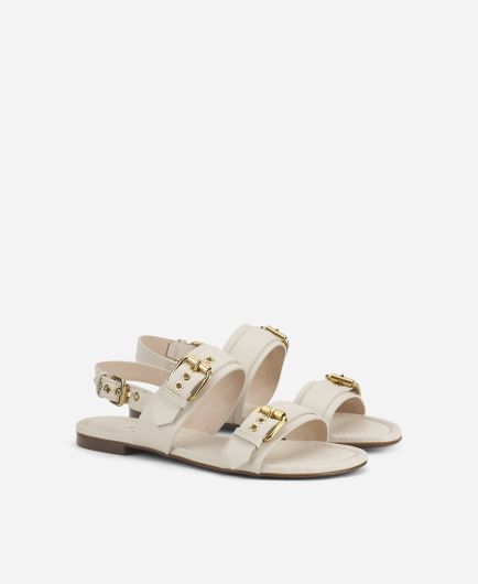 サンダル・ミュール AGL Women Sandals D669026PGKA076G125 Grey Women's Sandals: Leather, Heeled & Wedge Styles | AGL Shoes