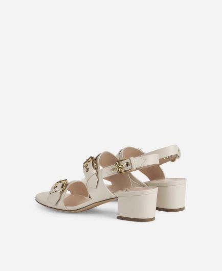 サンダル・ミュール AGL Women Sandals D669026PGKA076G125 Grey Women's Sandals: Leather, Heeled & Wedge Styles | AGL Shoes