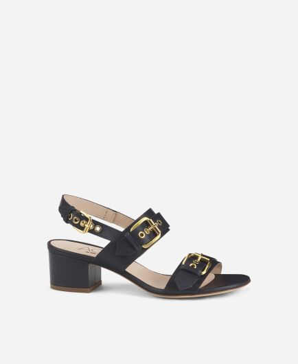 Sandal with ankle strap Platinum Lala Sandal | AGL Shoes