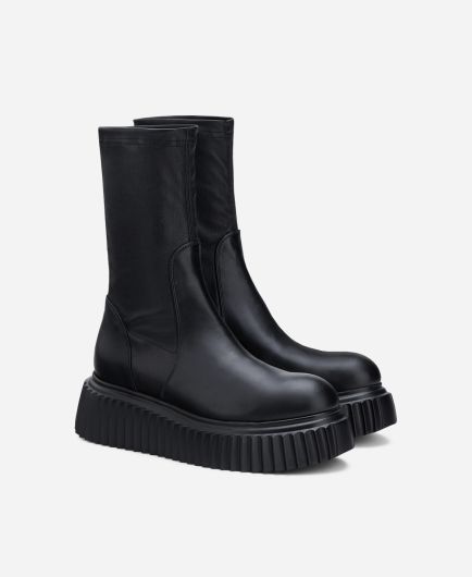 Leather boot Black Milagros | AGL Shoes