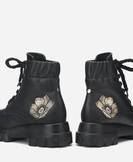 ショートブーツ・ブーティ AGL D245509PGSOFTY0790 Ankle Boots softy curvy leather in Amazon.com | FSJ Women Classic Pointed Toe Stacked Mid Heel