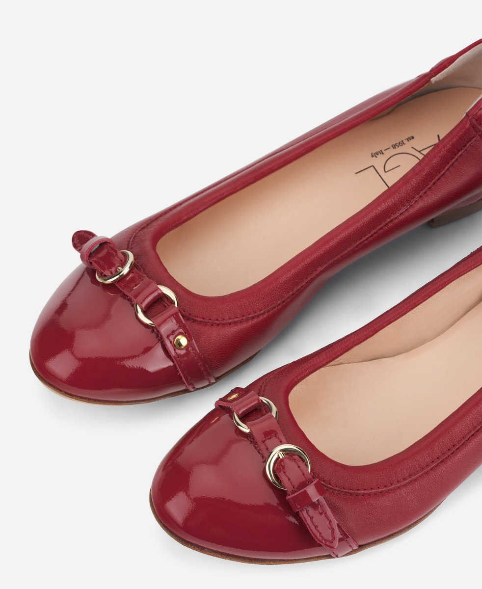 Cap toe ballet flat Tomato MONIKA | AGL Shoes
