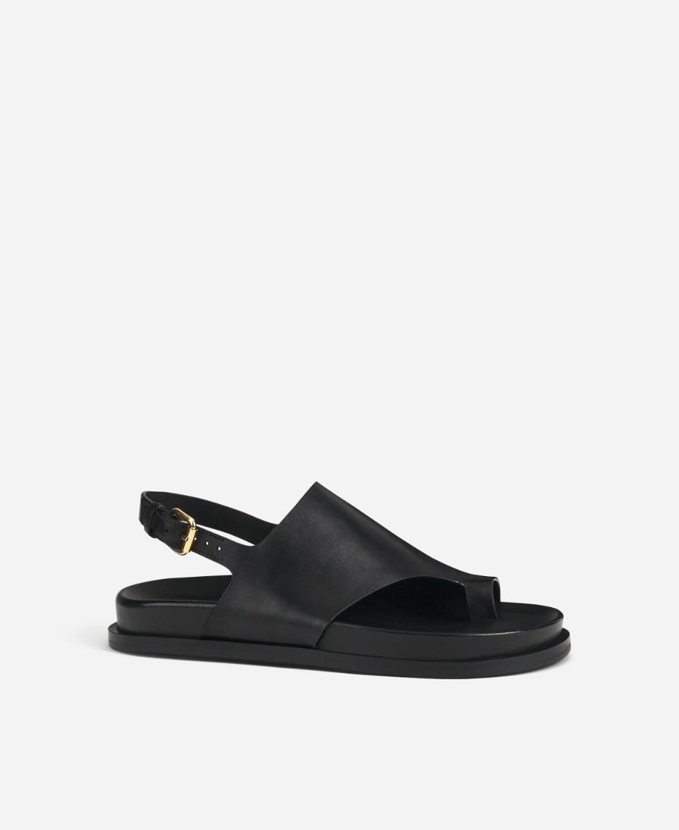 Asymmetrical thong Black Cristina Flip-Flops | AGL Shoes